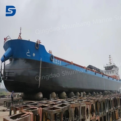 ISO 14409 Standard Black Marine Rubber Airbag with Inflate And Repair Kits Pallet Packaged